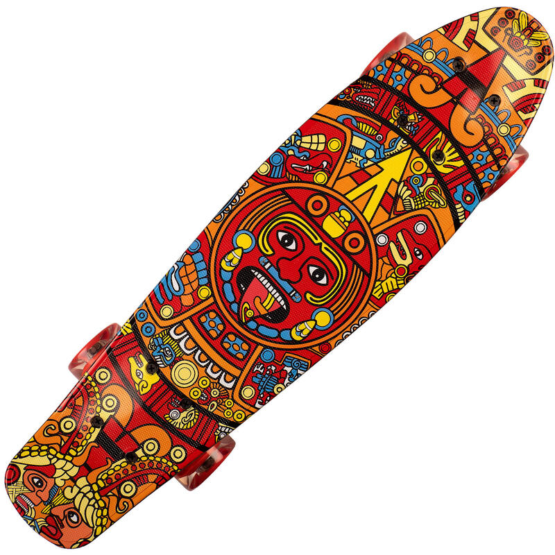 Penny Board cu roti luminoase 22'', PU, Aluminium, 90 KG Azteca