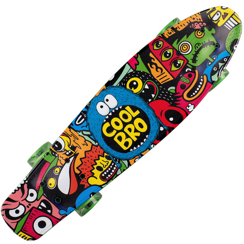 Penny Board cu roti luminoase 22'', PU, Aluminium, 90 KG Cool Bro