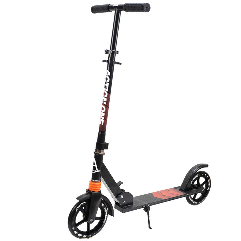Trotineta cu amortizor si cric, Jumbo 2 , 200 mm, roti negre