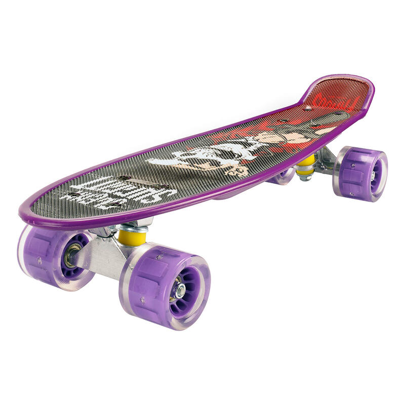 Penny Board cu roti luminoase 22'', PU, Aluminium truck, 90 KG Redemption