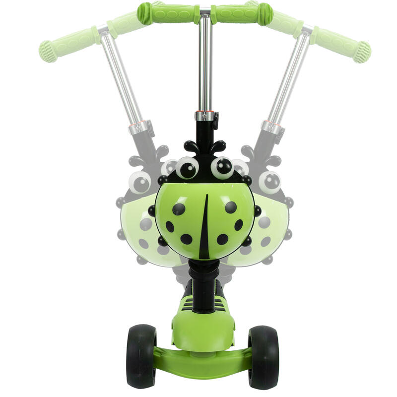 Big Wheels 3 az 1-ben roller széles és fényes kerekekkel, Zöld