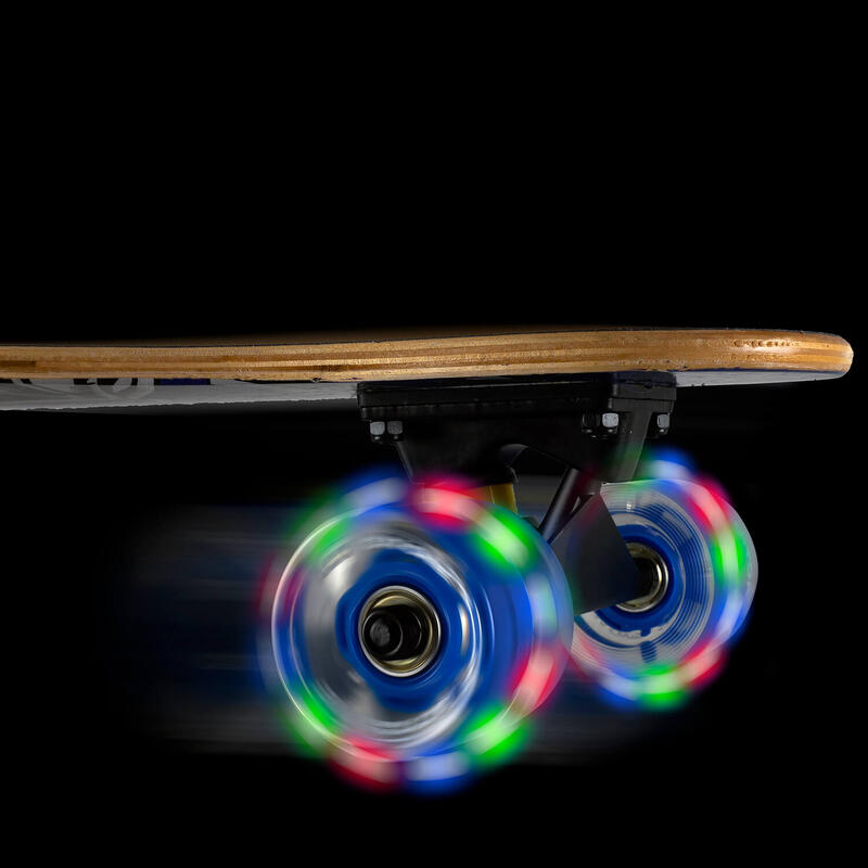 Longboard Tuxs , roti luminoase, ABEC-7, PU, Aluminiu, 100 kg, 80 x 20 cm