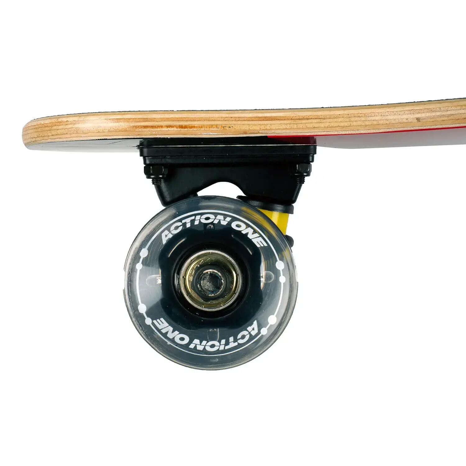 Longboard Half Face, roti luminoase, ABEC-7, PU, Aluminiu, 100 kg, 80 x 20 cm 3/5