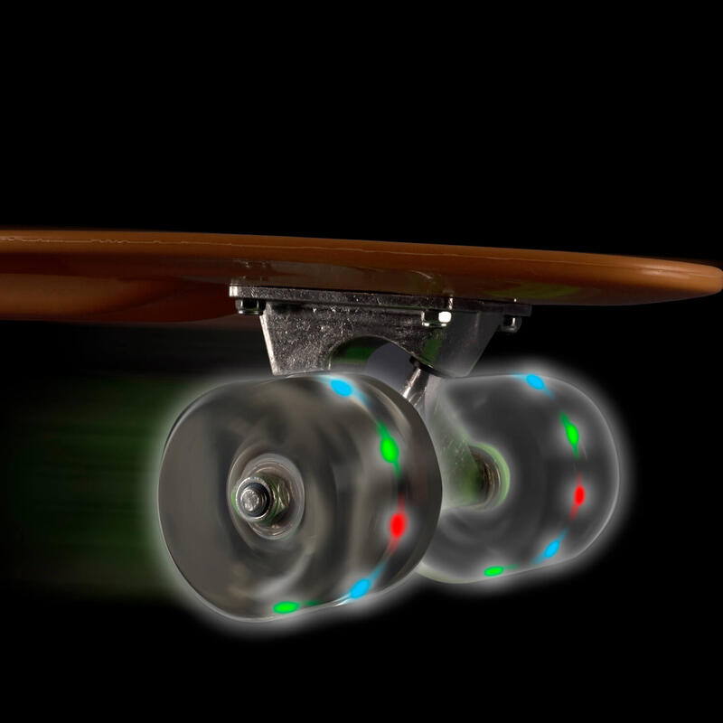 Penny Board cu roti luminoase, 56 cm, PU, Aluminium, 90 KG Splash