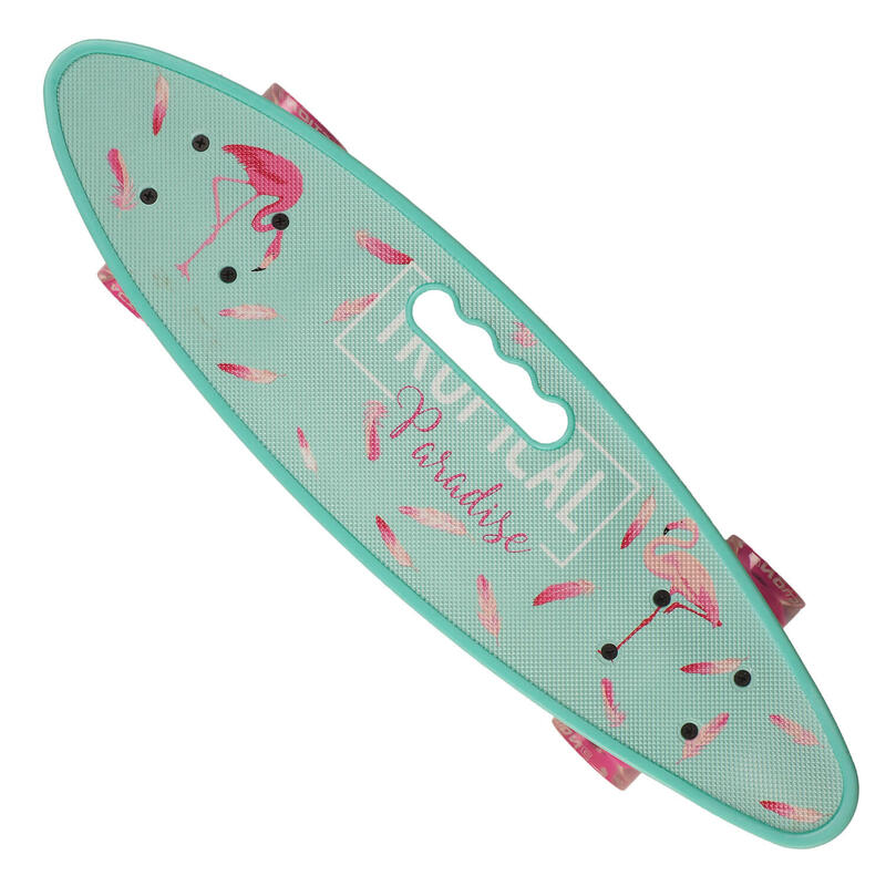 Penny board Portabil ABEC-7, PU, Aluminiu, Tropical Paradise