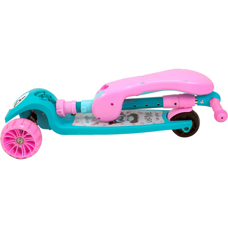 Összecsukható roller üléssel, könnyű kerekekkel és zenével, Popsicle, Pinky