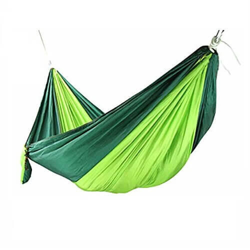 Hamac din material parasuta 270x140 cm, verde