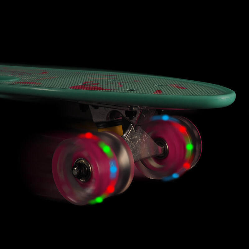 Penny board hordozható ABEC-7, PU, alumínium, Tropical Paradise