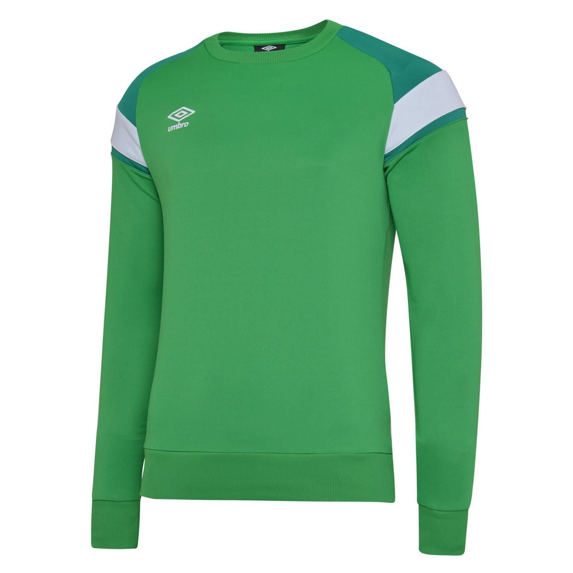 UMBRO Childrens/Kids Fleece Sweatshirt (Emerald/Lush Meadows/Brilliant White)