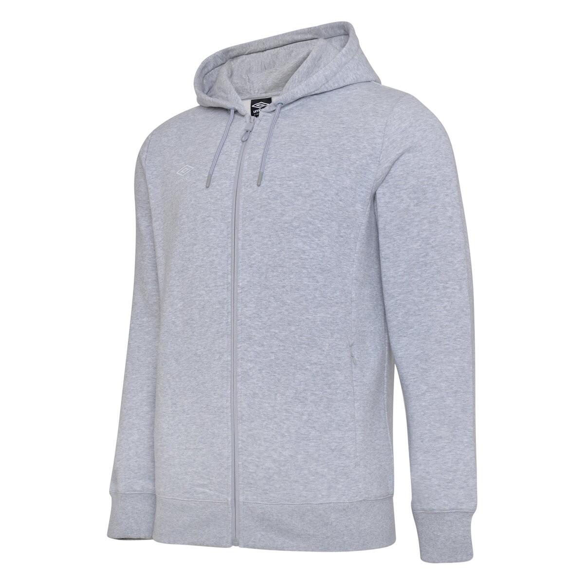 Men's CLUB LEISURE hooded jacket (Heather gray / White)