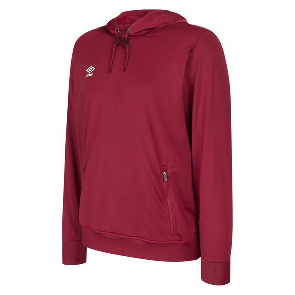 UMBRO Mens Club Essential Polyester Hoodie (New Claret)