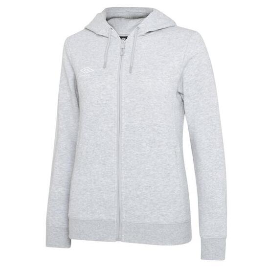 Veste À Capuche CLUB LEISURE Femme (Gris Chiné / Blanc)