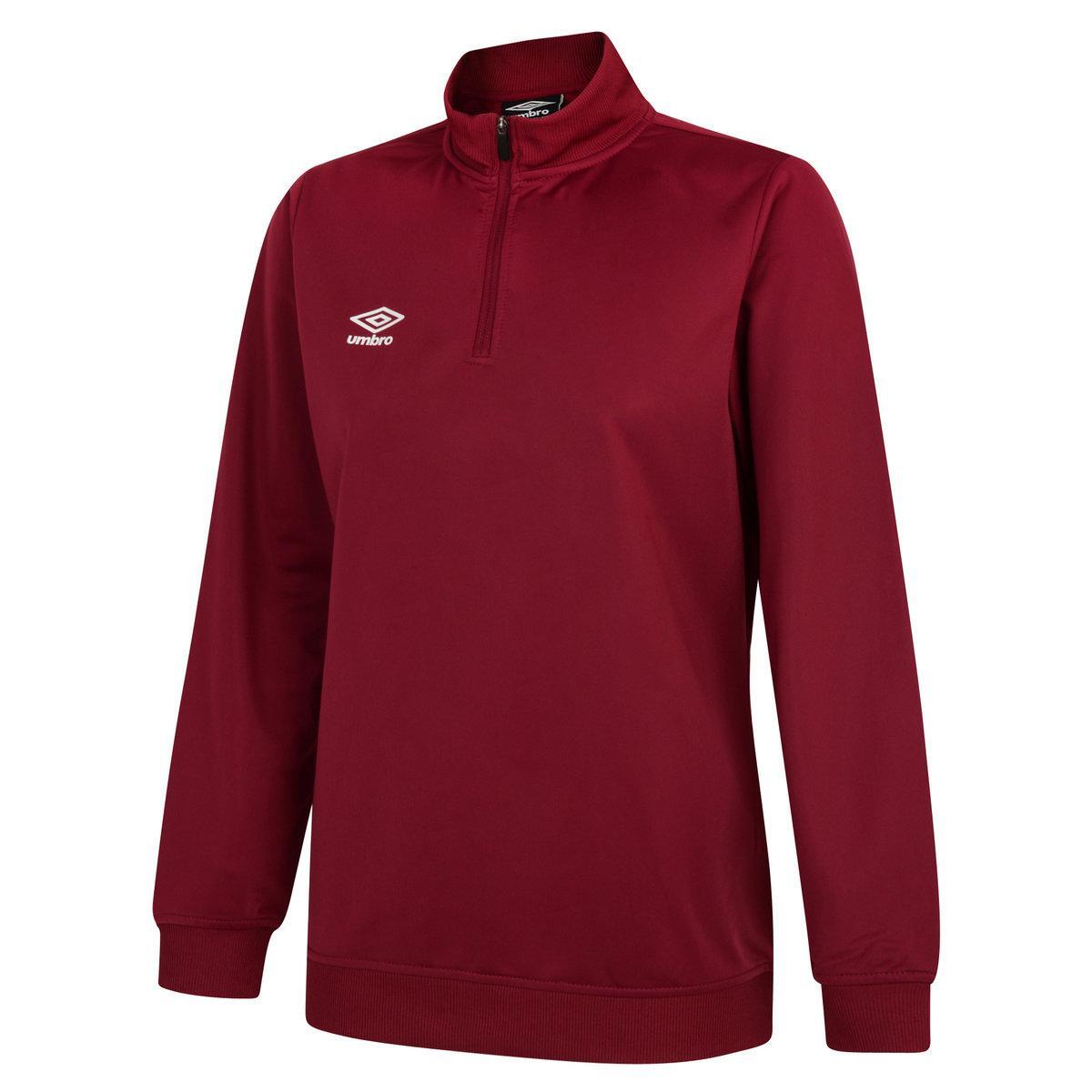 Womens/Ladies Club Essential Half Zip Sweatshirt (New Claret) 1/3