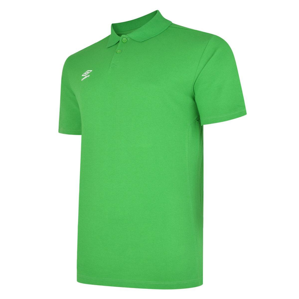 UMBRO Mens Essential Polo Shirt (Emerald/White)