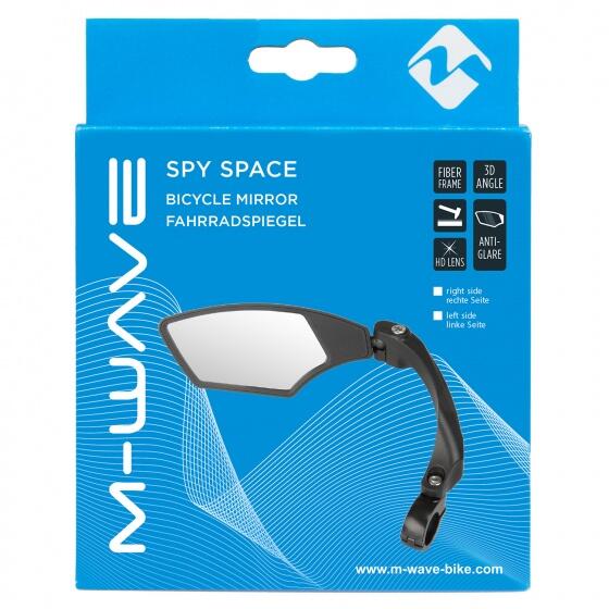 M-Wave miroir de vélo 110 x 55 mm droit noir