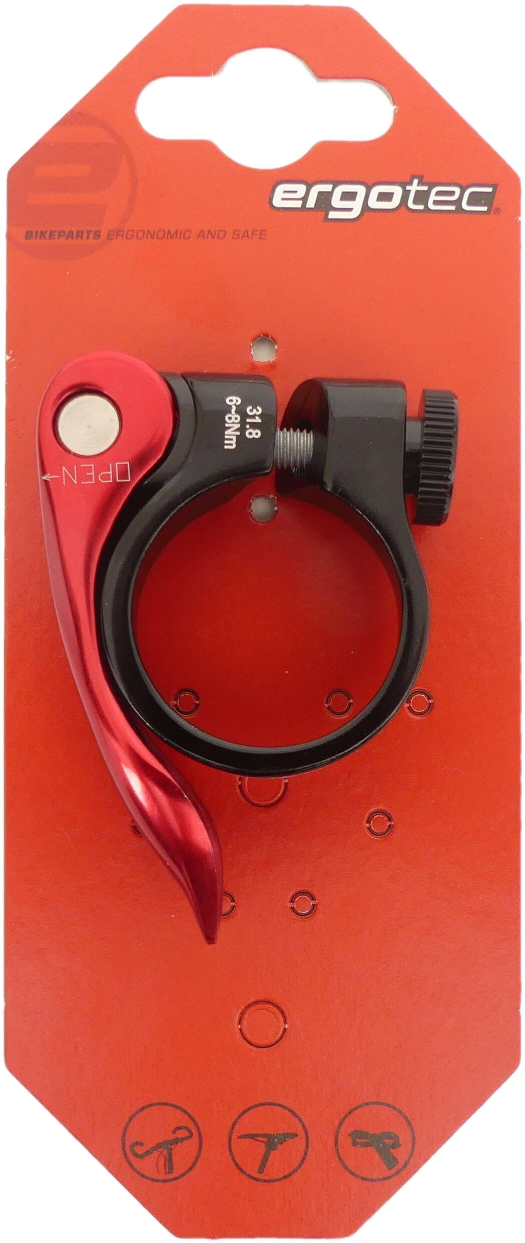 Ergotec SCQ-0100 obejma sztycy aluminiowa 31,8 mm szybkozamykacz 3/4