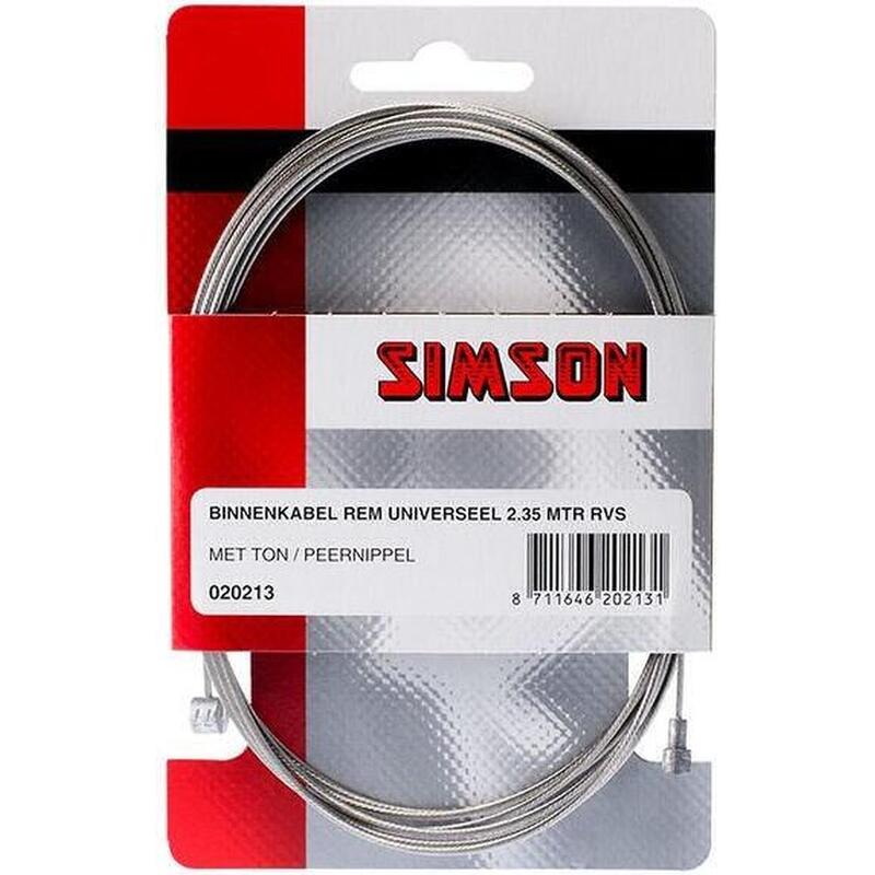 Simson Frein câble interne 2250 mm argent en acier inoxydable