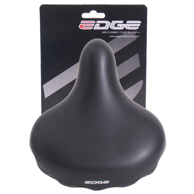 Selle de vélo Edge Urban XL - Noire - Confortable et Étanche