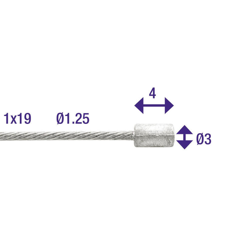 Elvedes CÂBLE INTÉRIEUR GAZ 2,25 MÈTRES UNIVERSEL 6413