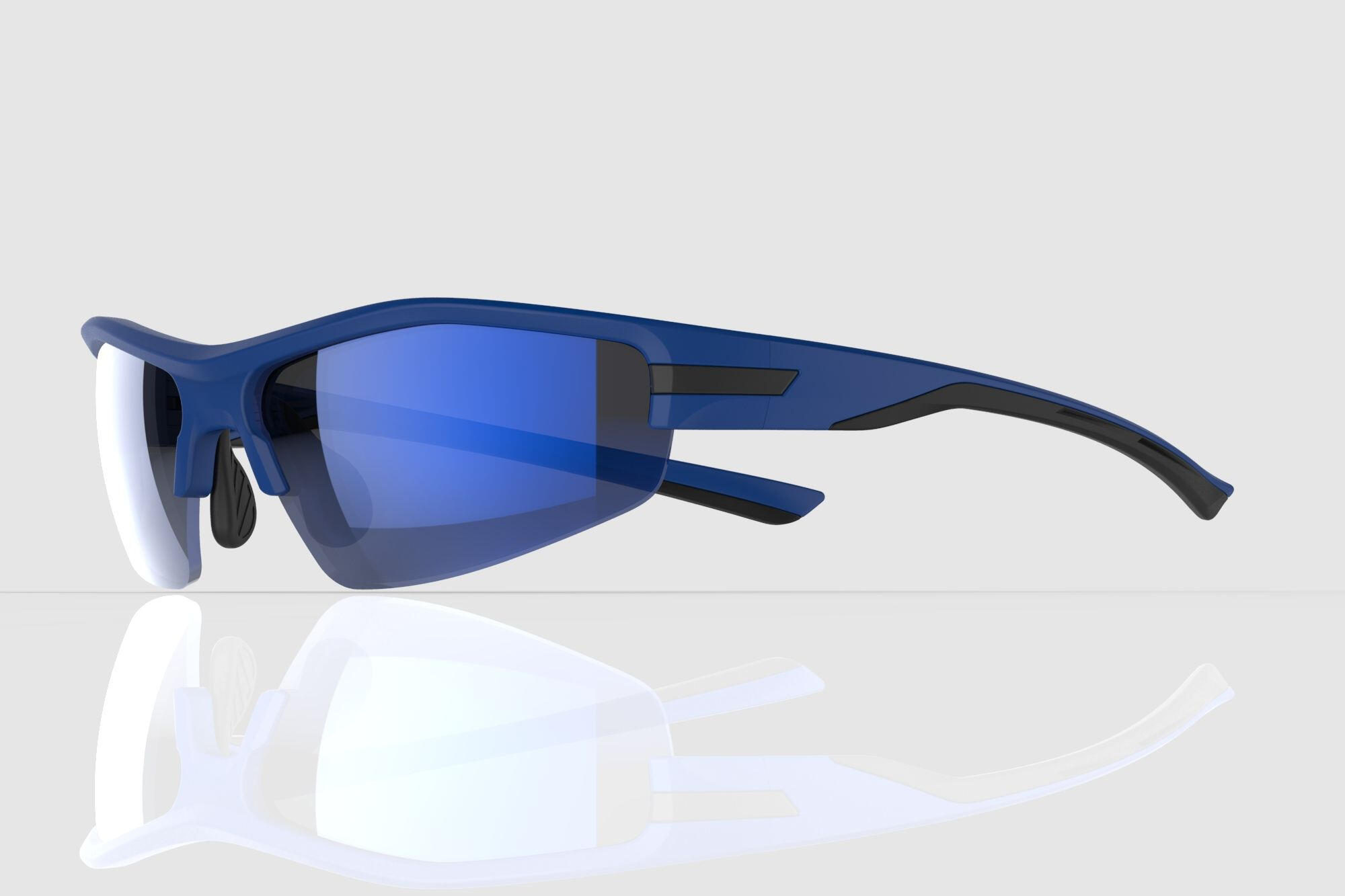 Gafas de sol deportivas Mirage con 3 lentes en azul y negro 3/5
