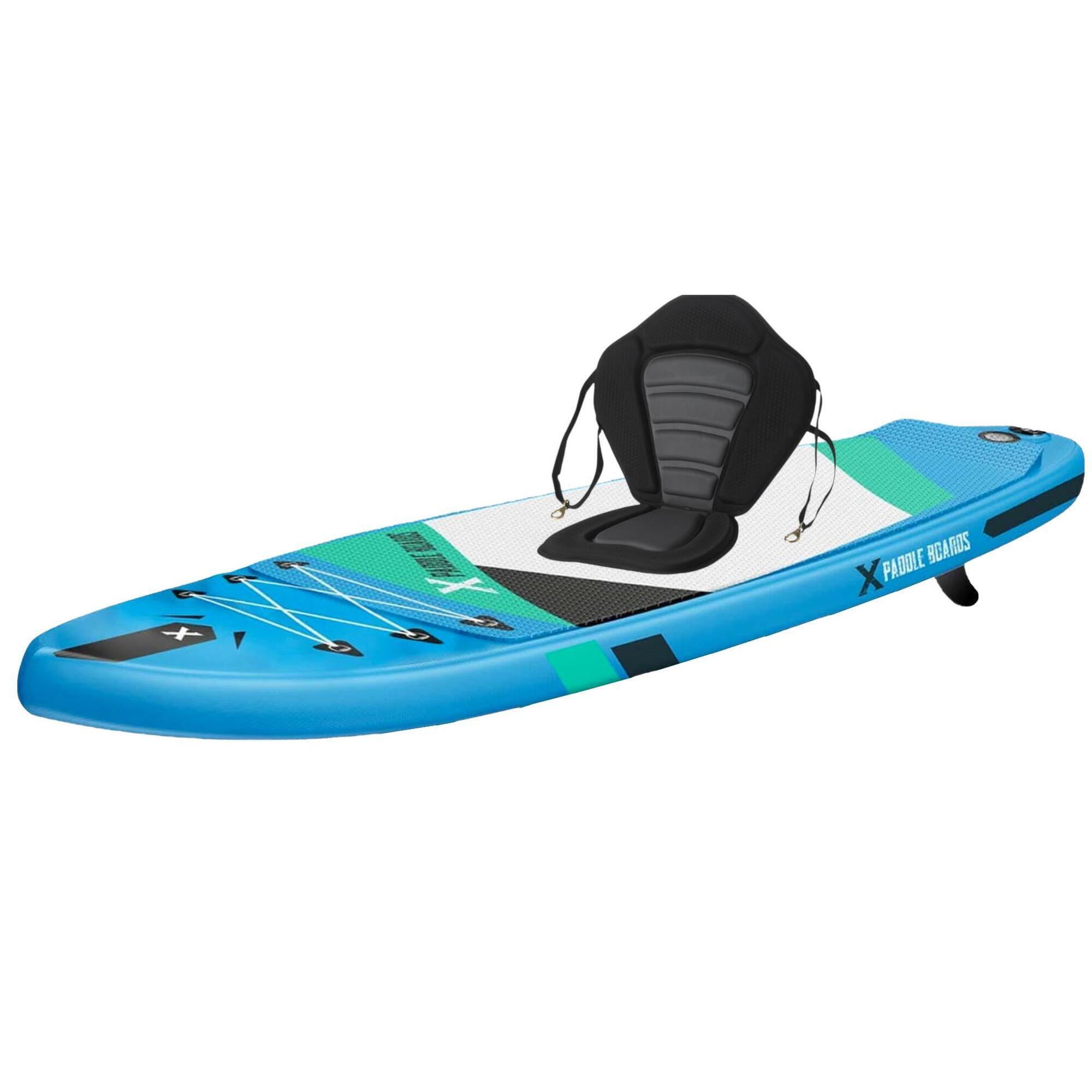 X PADDLE BOARDS Aufblasbares Paddel X1 umwandelbar Kajak Komplettpaket 305 x 82 x 15cm