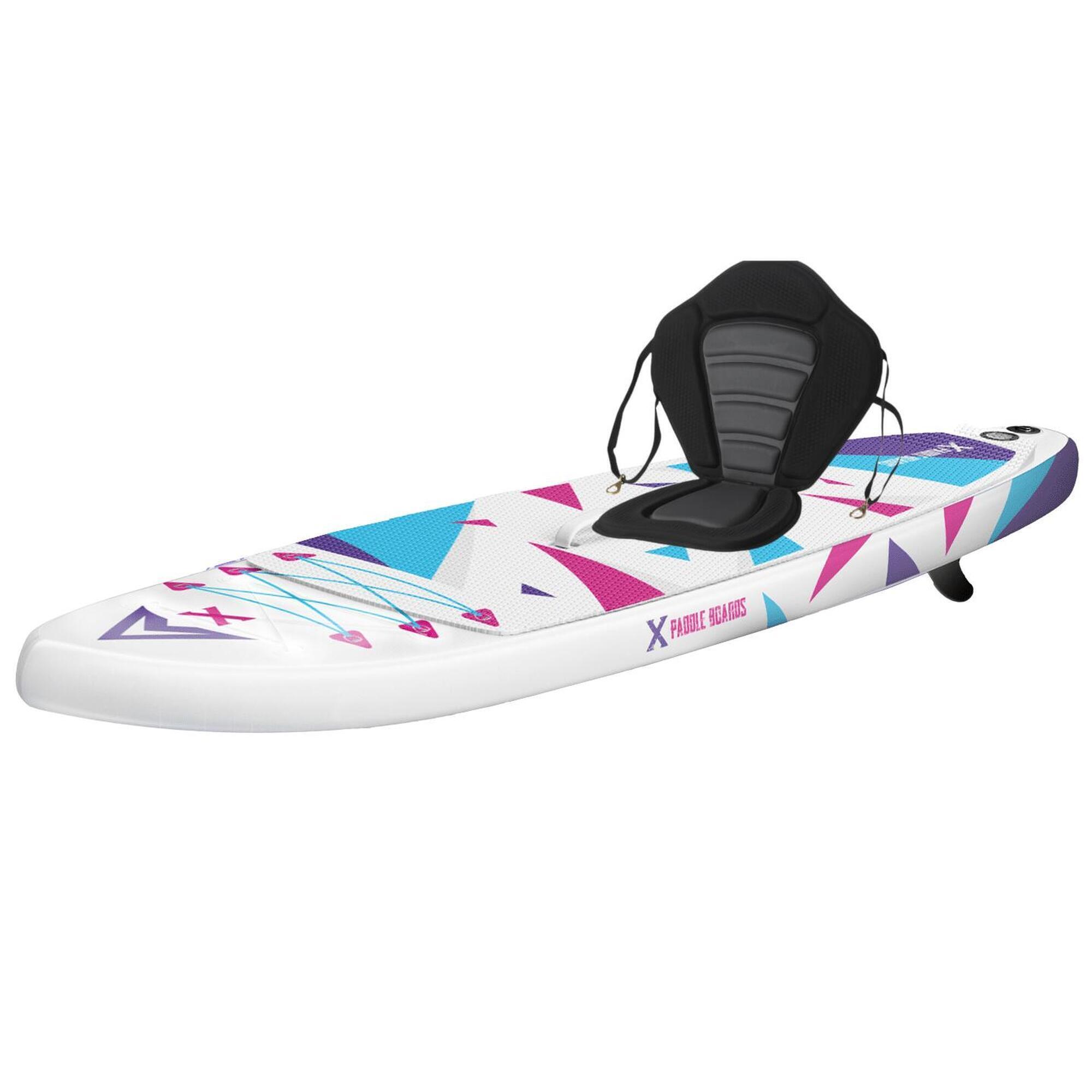 X PADDLE BOARDS Aufblasbares Paddel X FUN 320 x 82 x 15 cm Komplettpaket Option Kajak