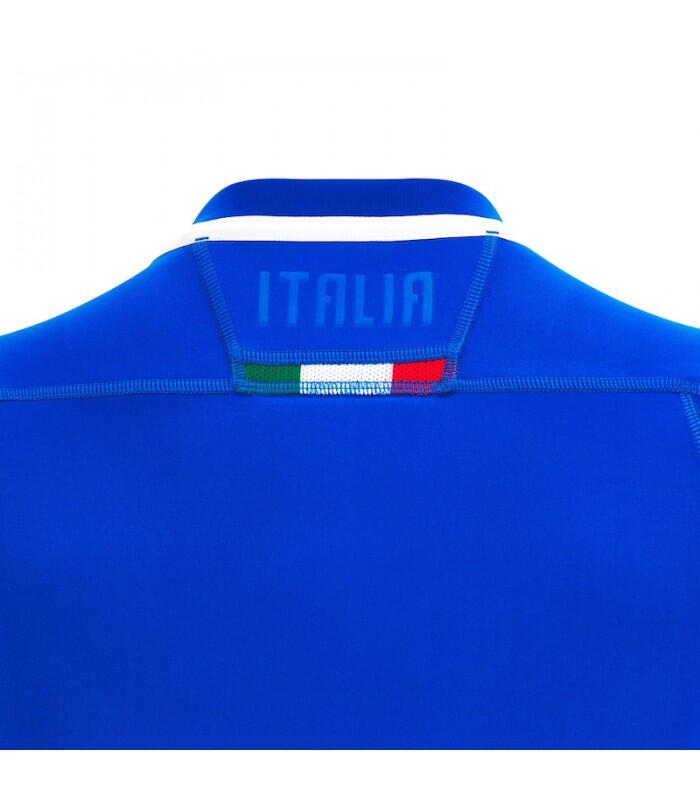 Macron Italy Mens Home Rugby Shirt 58550628 Blue 3/5