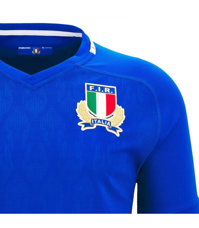 Macron Italy Mens Home Rugby Shirt 58550628 Blue 2/5