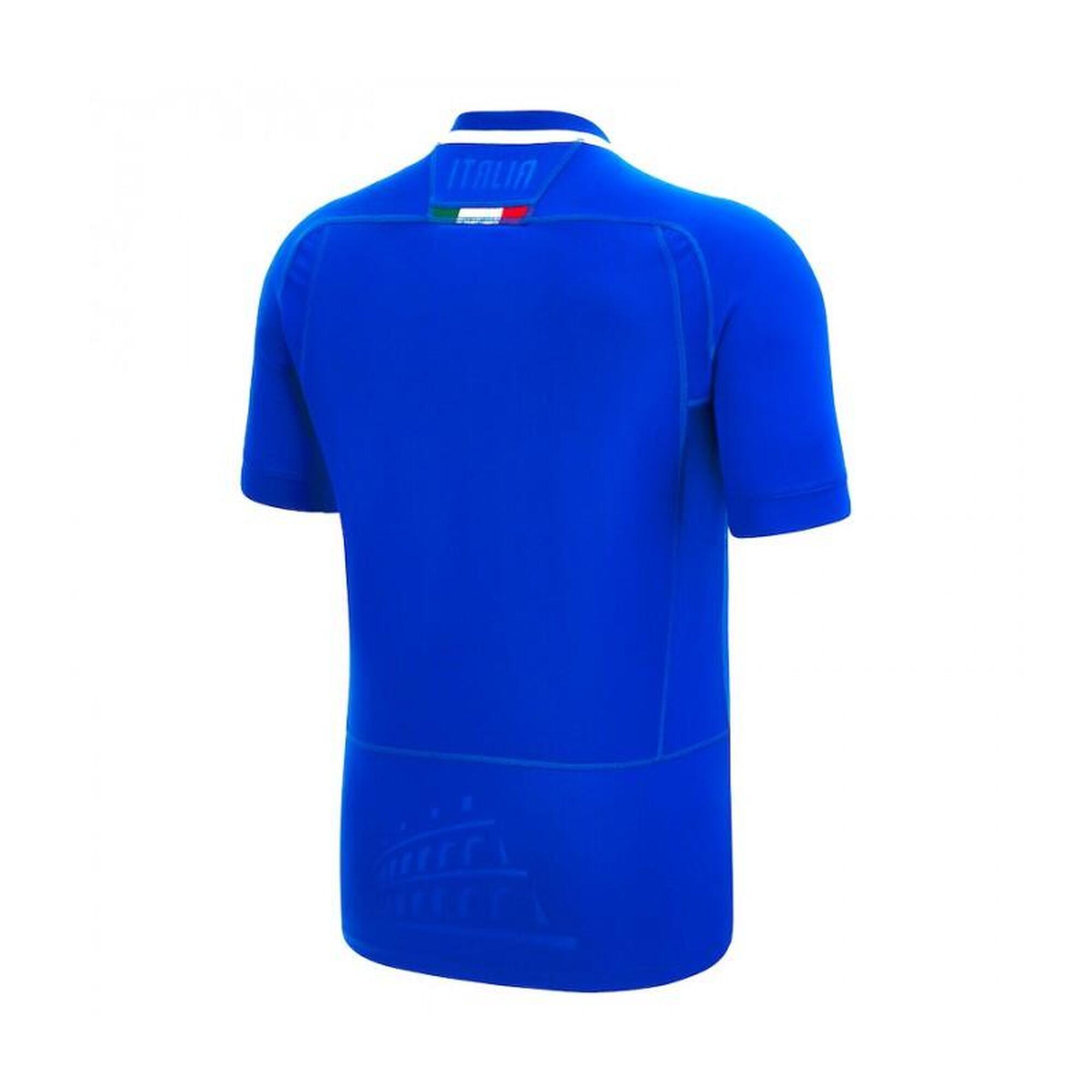 Macron Italy Mens Home Rugby Shirt 58550628 Blue 4/5