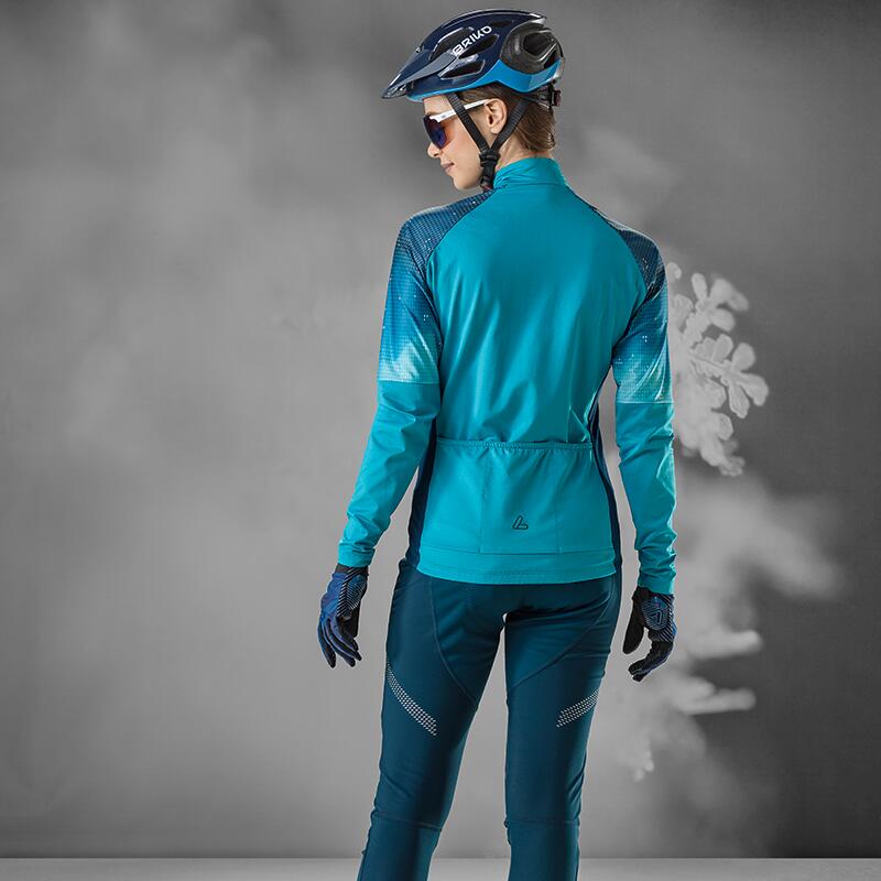 Radtrikot langarm W Bike L/S Jersey Vapor Damen - Blau
