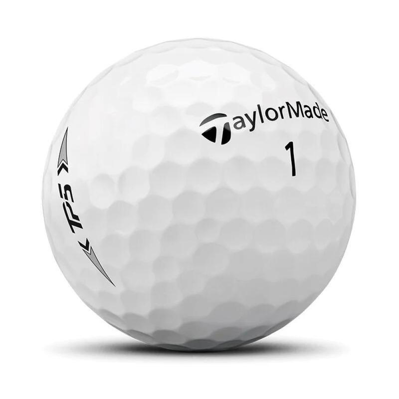 Doos met 12 TaylorMade TP5-golfballen Kleur: wit, New