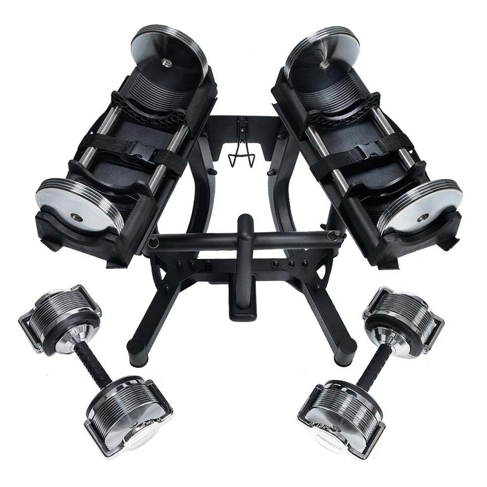 PUMPBELLS Verstelbare Dumbbells Set Met Standaard 2 x 32KG