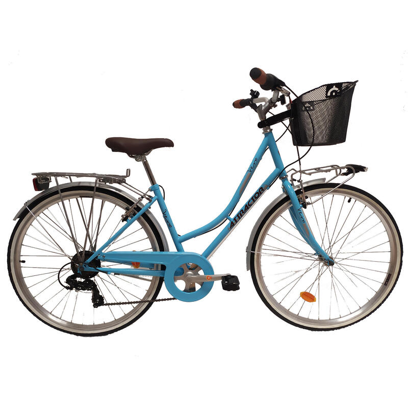 Segunda vida - Bicicleta urbana clásica Retro Vera 28" Azul - Aceptable