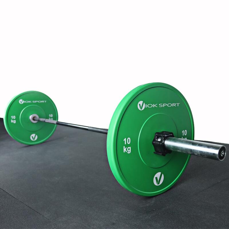 Kit de barras de musculación y discos de pesas - Viok Sport