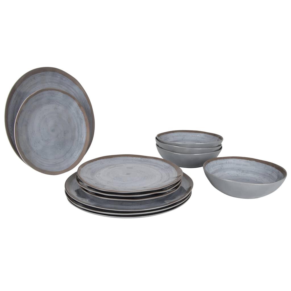 BO-CAMP Melamin Geschirr Set Halo Camping Essgeschirr Reise Picknick Teller