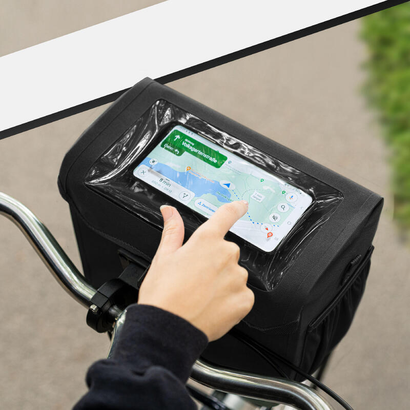 FrontPack - Hoogwaardige & gerecycleerd fietstas stuur