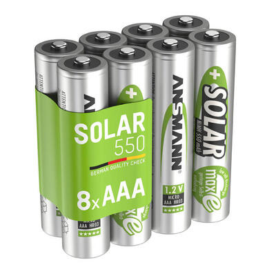 ANSMANN Akku AAA Micro 550mAh 1,2V NiMH, 8 Stück - wiederaufladbar mit maxE