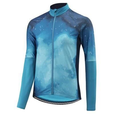 Wielrenshirt lange mouwen w bike l/s jersey vapor dames - blauw