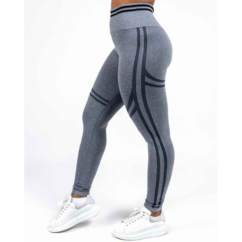 Leggings Flex Fitness Damen | Grau | Hohe bund Seamless | JT SUPPLY | DECATHLON