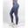 Legging de sport / Legging yoga femmes taille haute Power | Gris-bleu