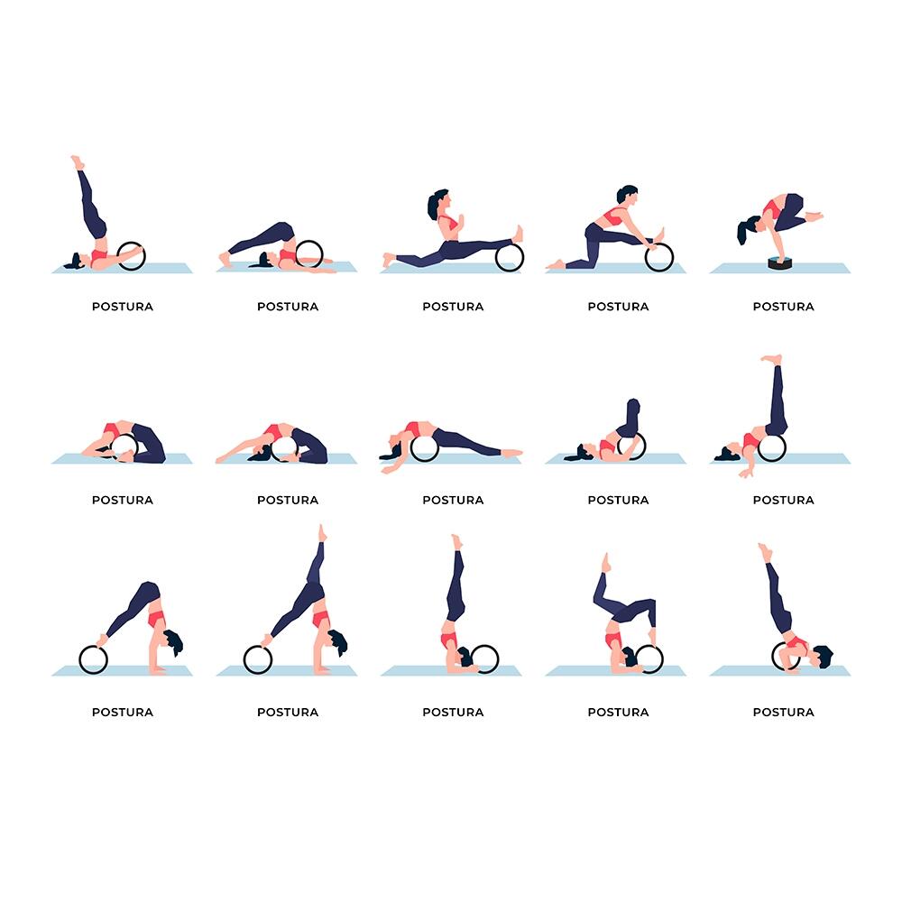 Ruota da yoga antiscivolo e lavabile Migliora la flessibilità e la resistenza 4/6