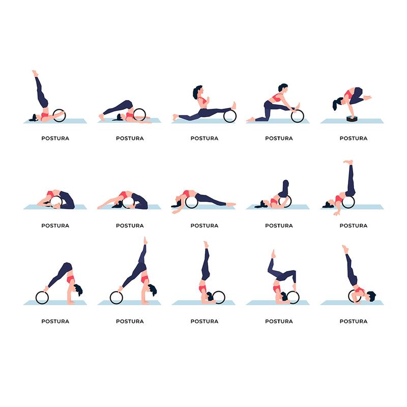 Rueda de yoga y pilates Multifuncional TPE+PP Estiramientos RY-01 Mobiclinic