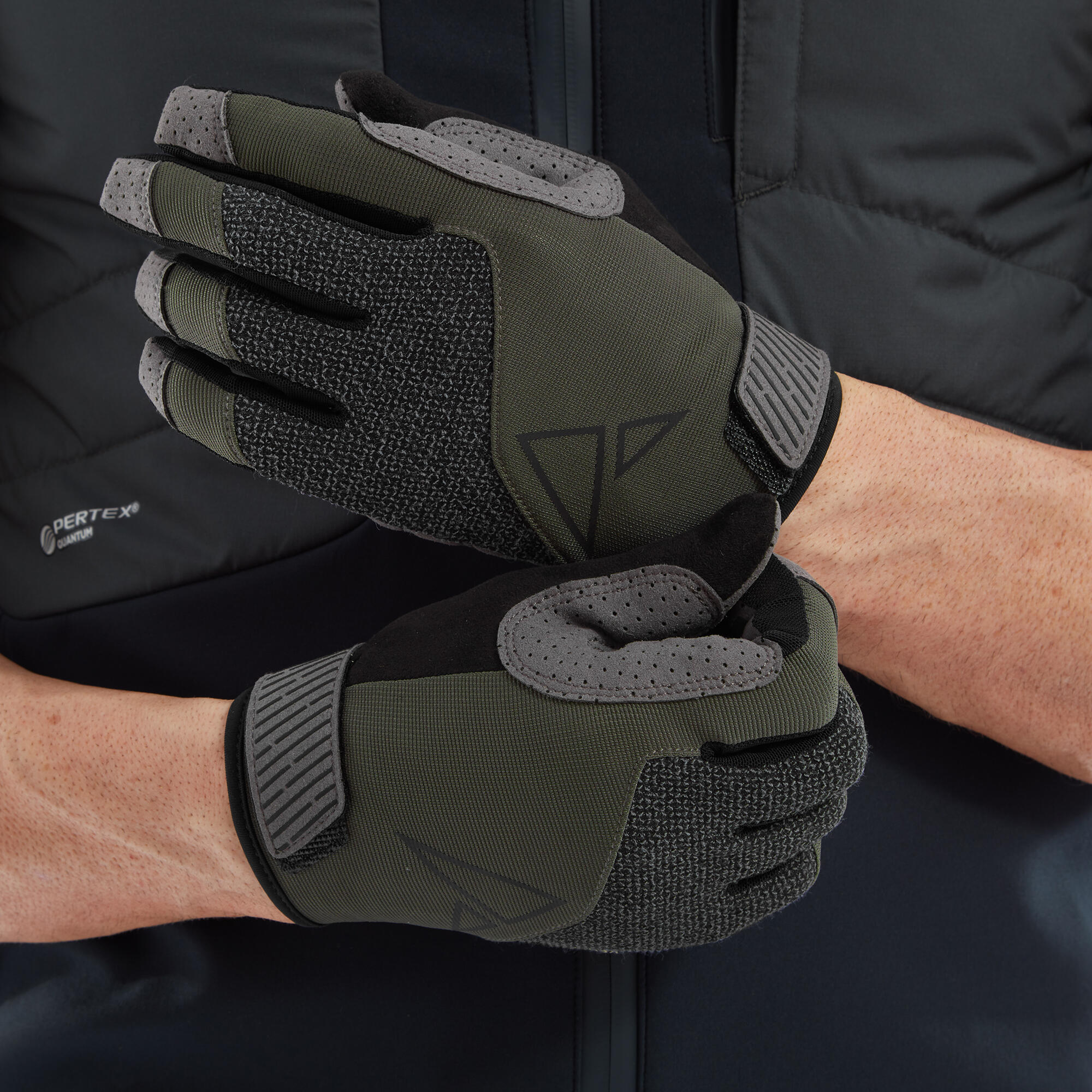 Guanti Lunghi Unisex Altura Esker Verde Oliva/Nero 3/7