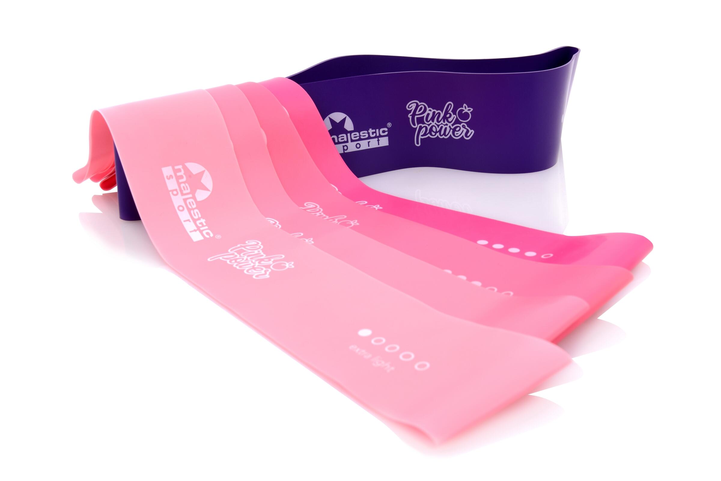Zestaw gum do ćwiczeń PINK POWER 5 sztuk 2/7