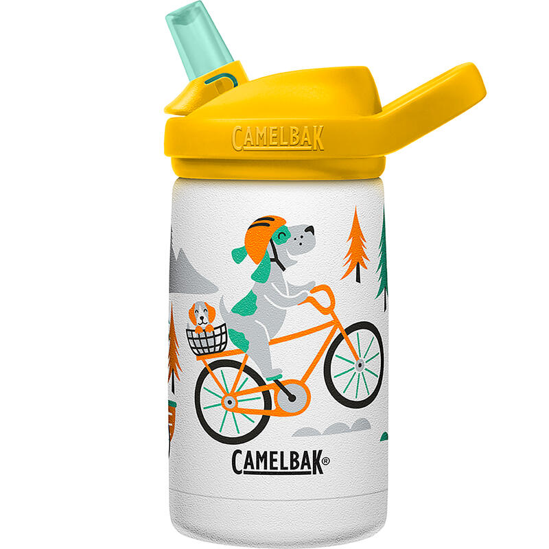 Bidon Camelbak Eddy+ Kids Insulated Stainless Steel - Biking Dogs, 12OZ