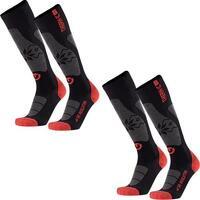 Chaussettes de ski douces et isolantes pour homme - Lot de 2 paires