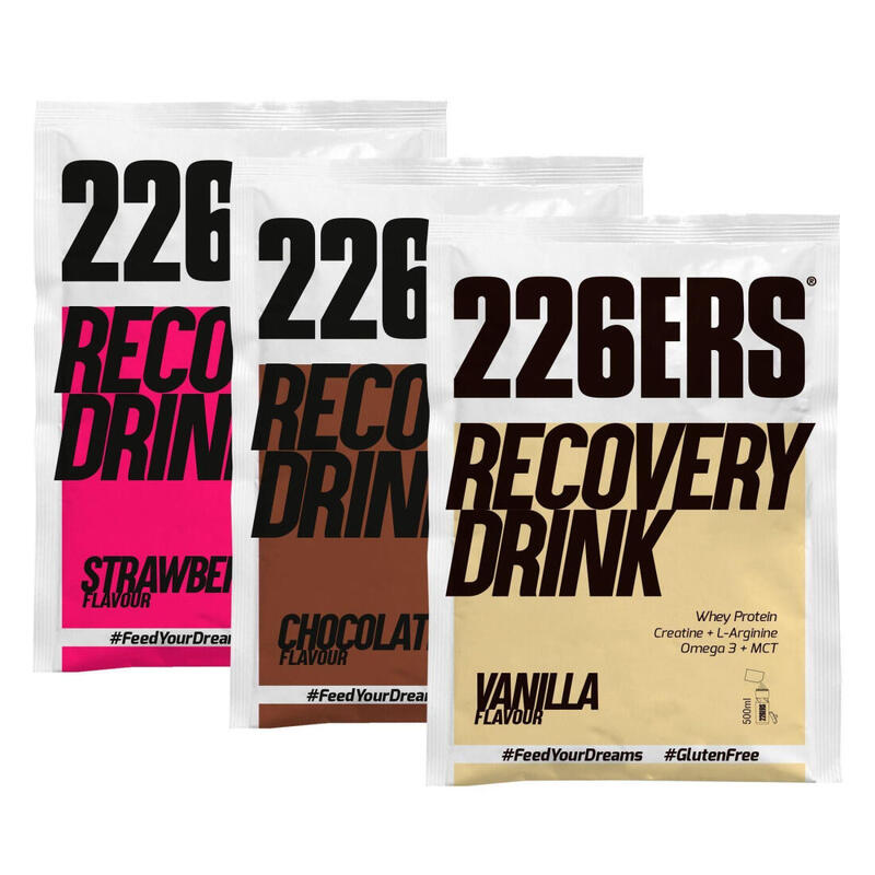 Recuperador Muscular RECOVERY DRINK 226ERS - Monodosis Sabor Fresa