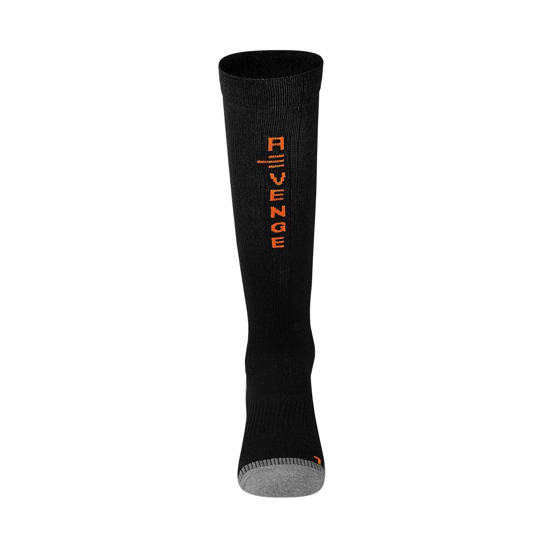 Chaussettes techniques adulte course montagne fitness multisport long noires 4/6
