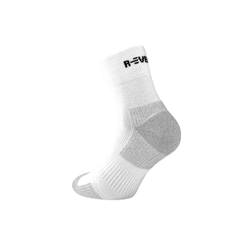 Chaussettes techniques adulte course montagne fitness multisport moyen blanche