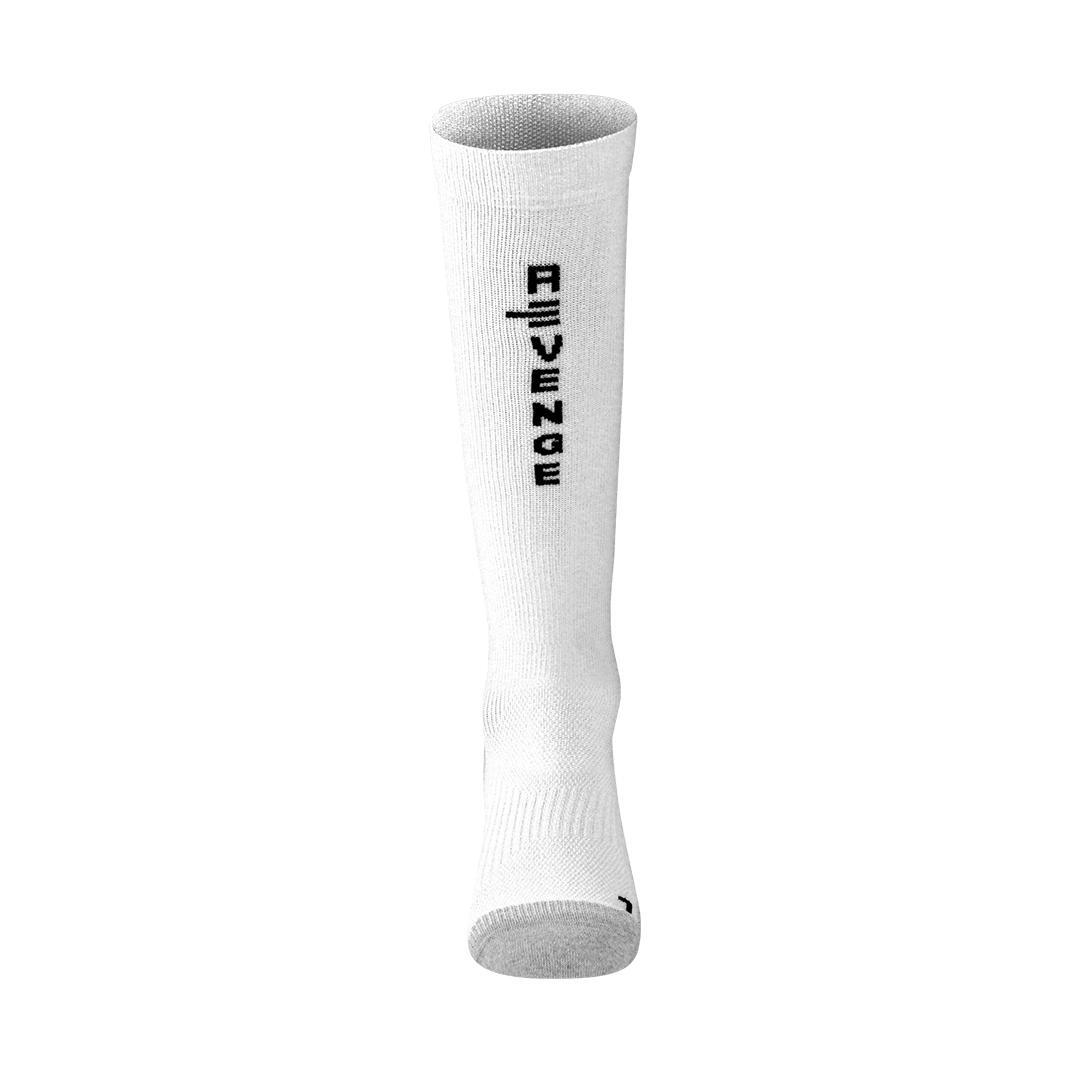 Chaussettes techniques adulte course montagne fitness multisport long blanche 4/6